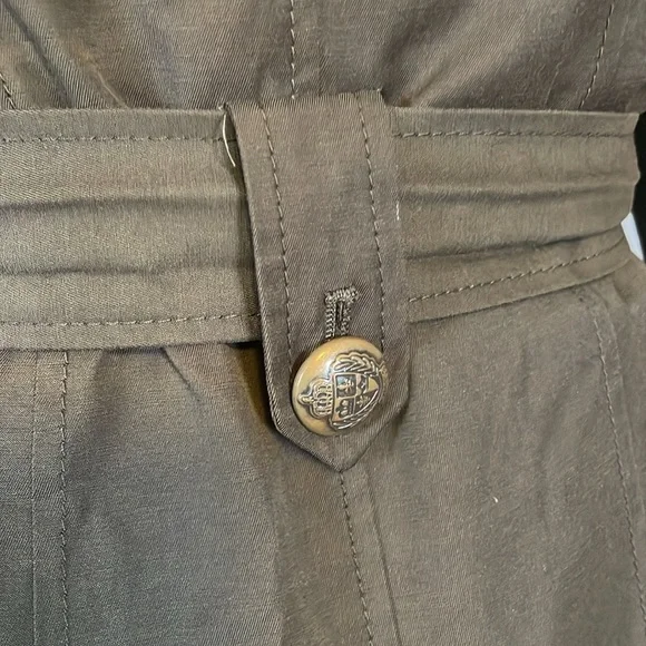 Army Green Dress Trench Express Size Medium - Picture 6 of 7